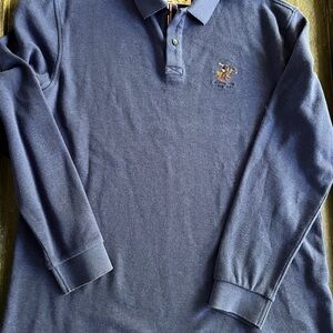 Men's Royal Navy equestrian Polo Shirt Sz L